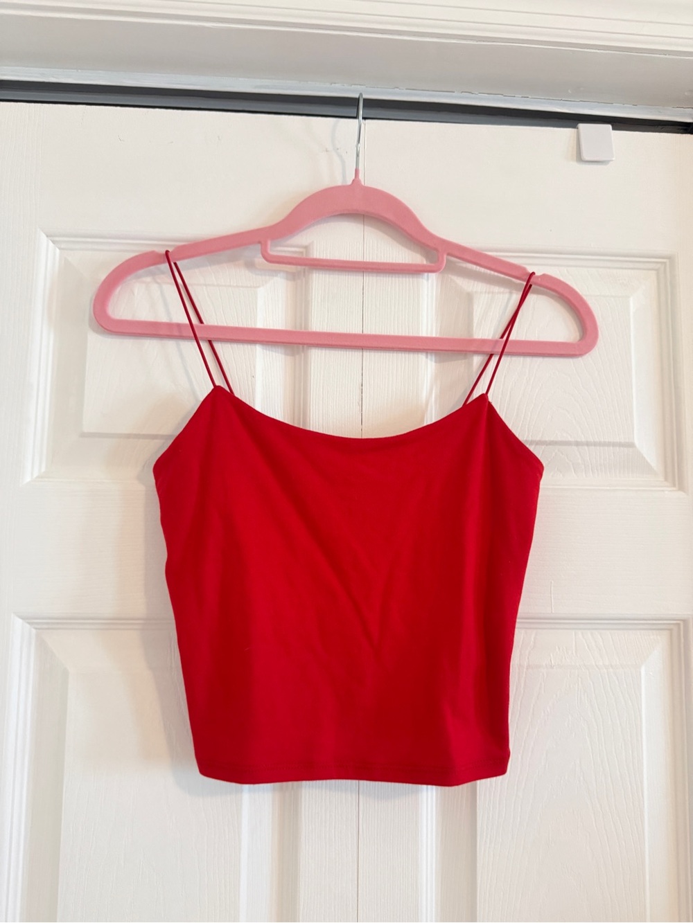 New Gaze Red Spaghetti-Strap Cami Top, Size XS